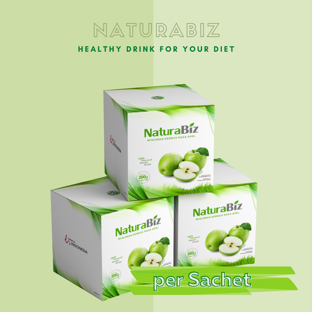 

ORIGINAL 100% NaturaBiz Minuman Serbuk Apel Banyak Manfaat (per saset)