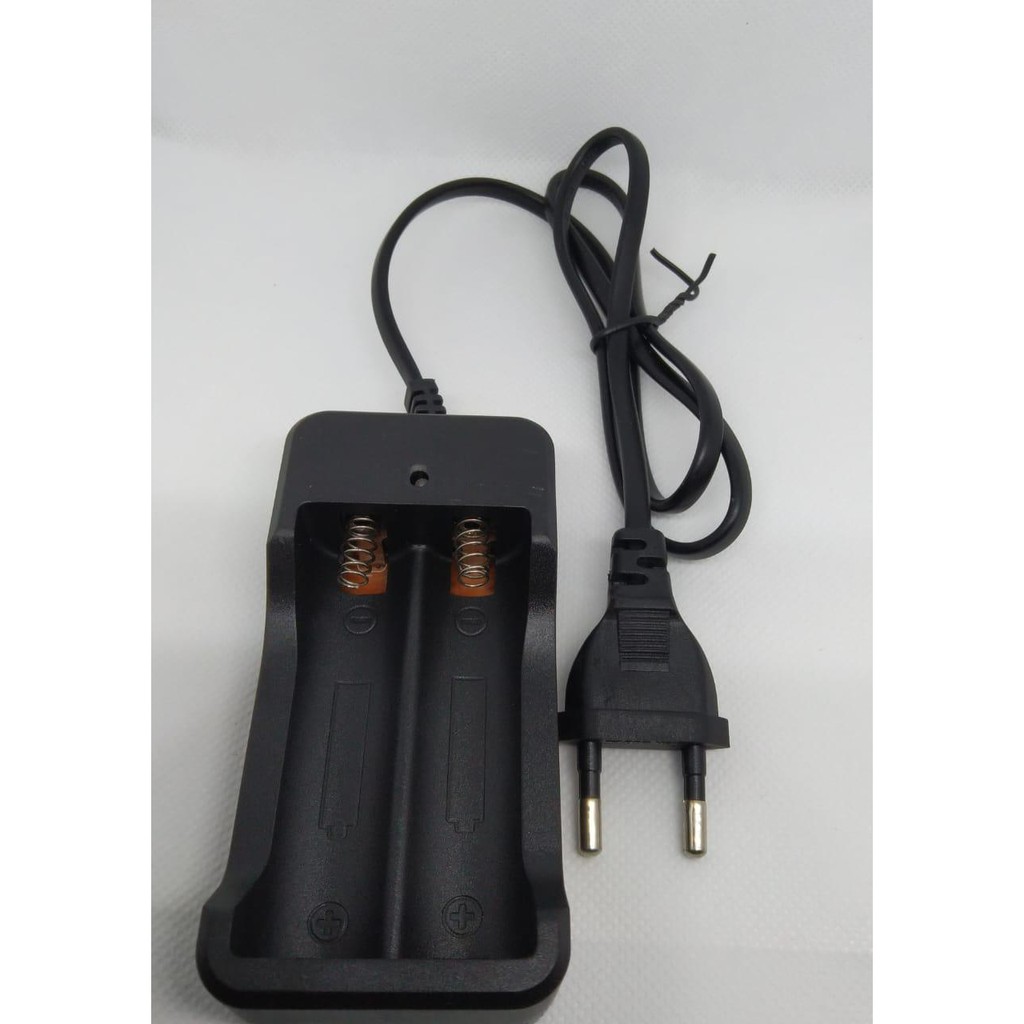 Tempat Charger Baterai 18650 2 Slot Kabel Panjang Kabel 70 CM