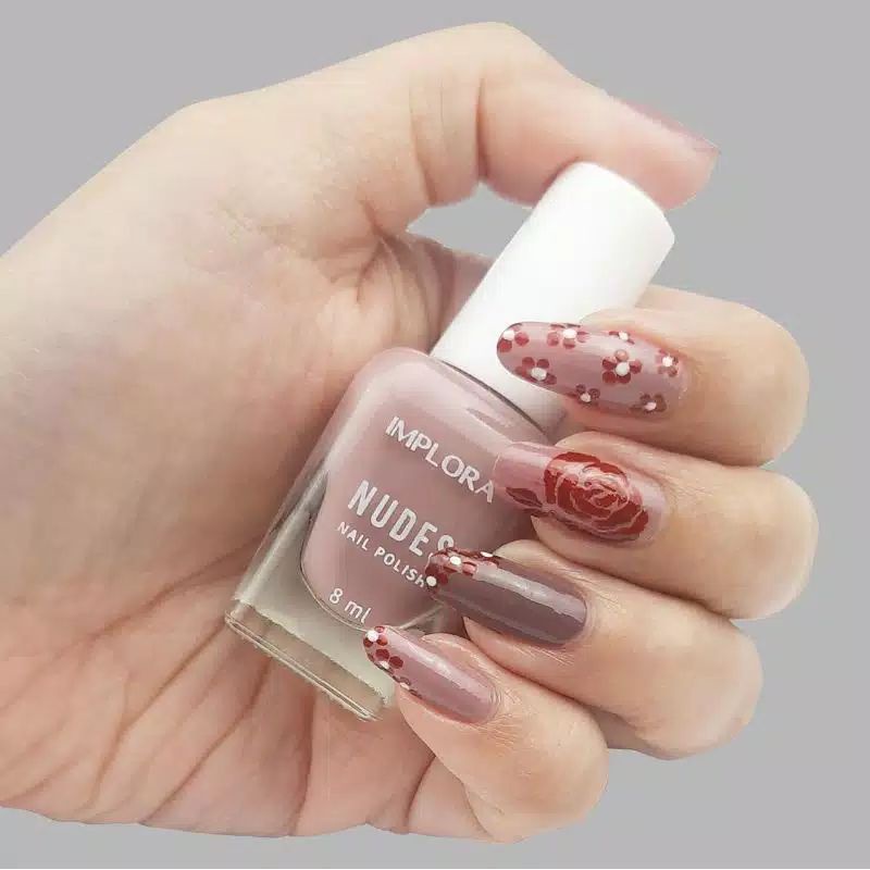 IMPLORA NAIL POLISH (✔️BPOM) Kutek Nudes | Red | Clear