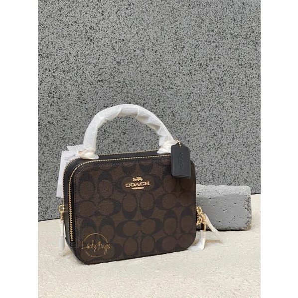 coach box xbody sign brown/black (authentic / original)