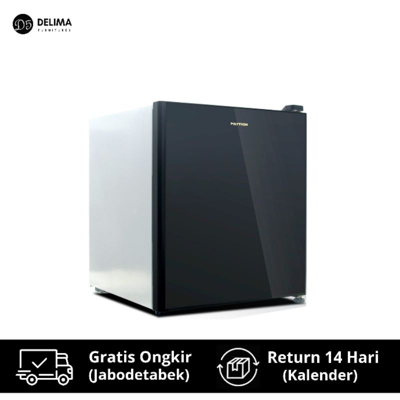 Kulkas Mini Refrigerator 50 Liter Polytron PRH 51X - Hitam