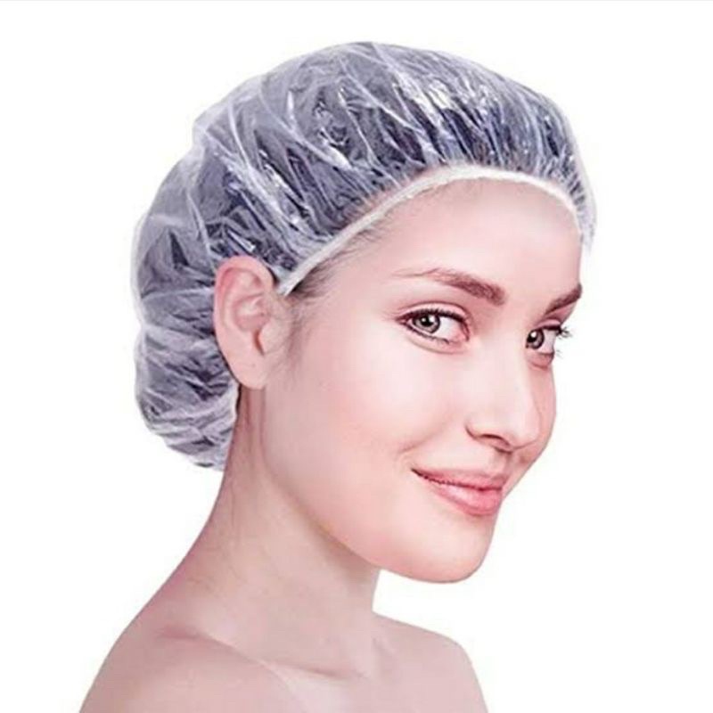 ✨NAGIHI✨ SHOWER CAP TRANSPARANT / SHOWER CAP SEKALI PAKAI/ SHOWER CAP HOTEL