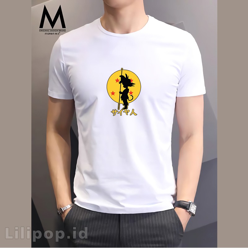 Kaos Tshirt  Pria Dragon Ball Baju Distro Basic Lengan Pendek Cowok Kasual Lilipop