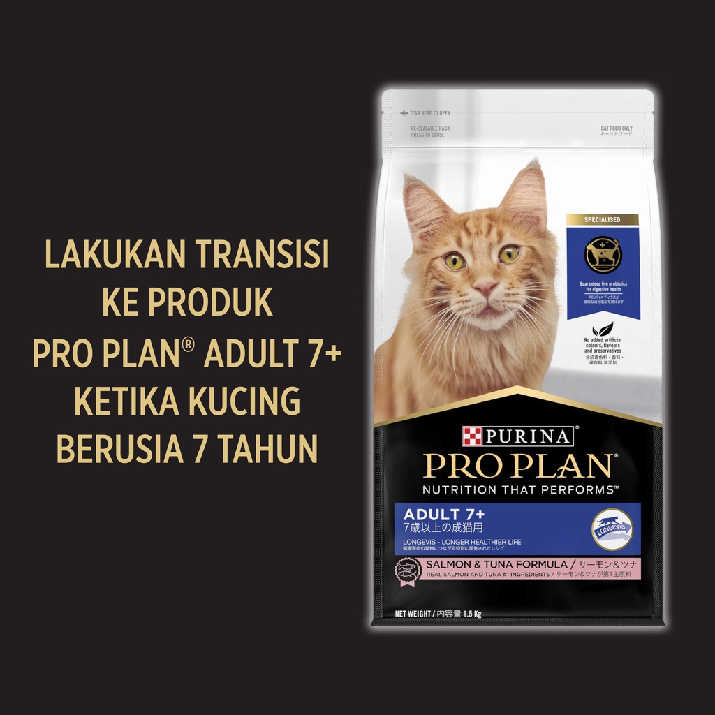 PRO PLAN Adult Salmon Makanan Kucing Kering 1.5kg