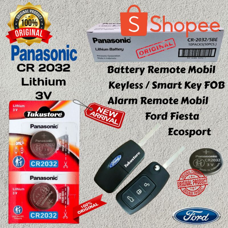 Battery Remote FORD FIESTA & ECOSPORT Baterai Remote Mobil Ford Fiesta & Ecosport Semua Type Baterai