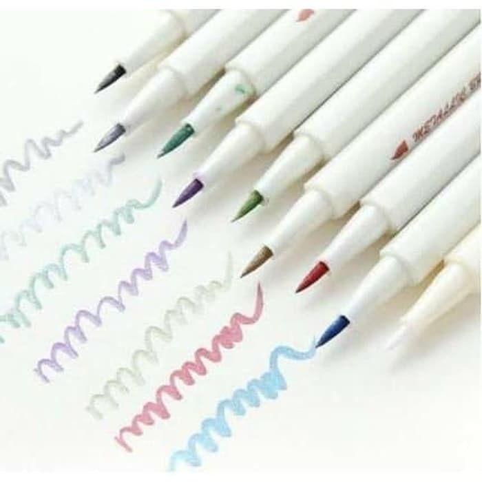 Metalic Calligraphy Brush Pen (10pcs)