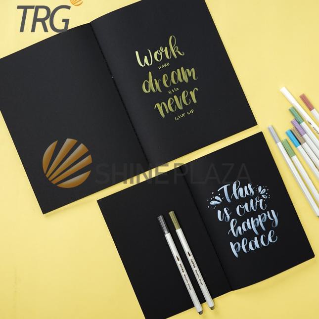 

7W ◘ Buku Tulis Catatan B5 Hitam TRG - Black Plain Paper Notebook TRG (Best Product) ✳