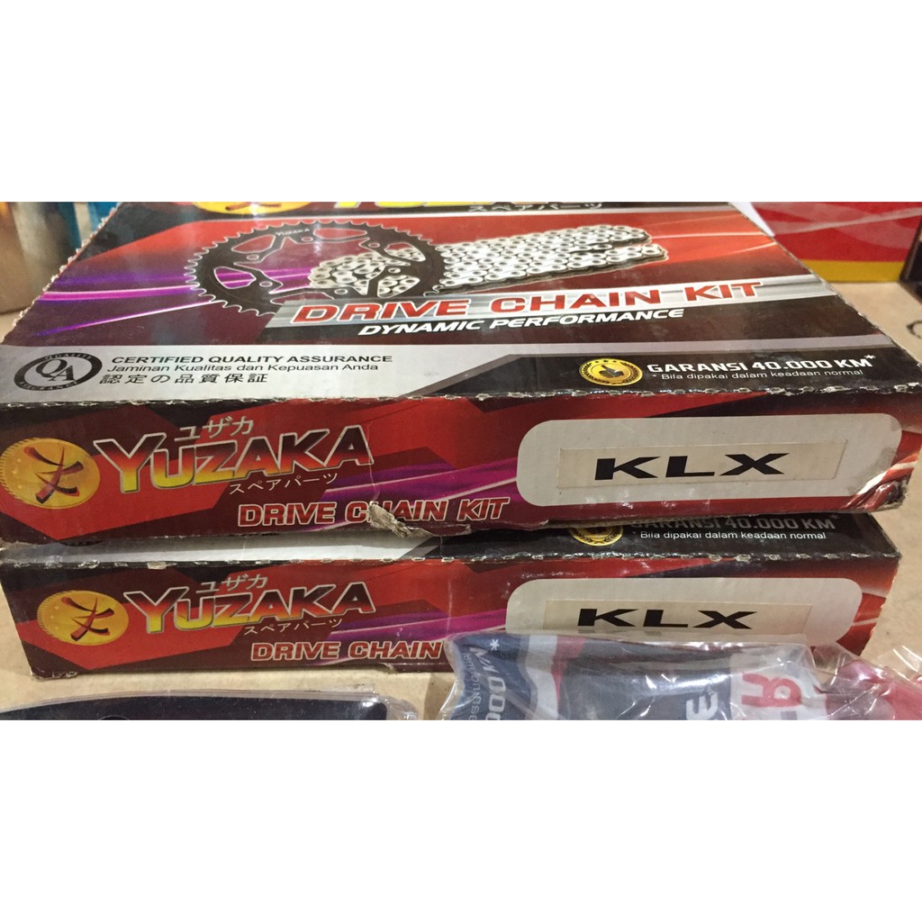 GEAR GIR PAKET PLUS RANTAI BAJA KAWASAKI KLX MERK YUZAKA RACING