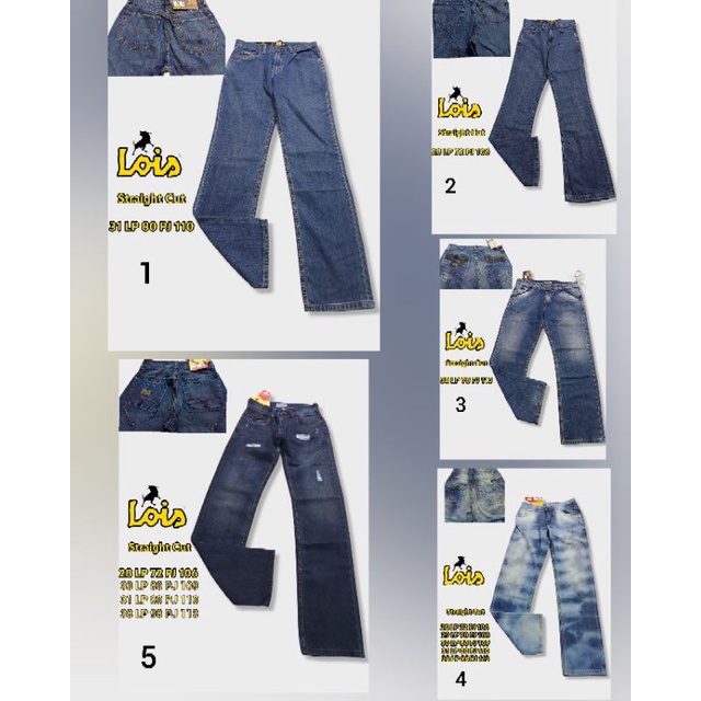 CELANA PANJANG JEANS PRIA LOIS STRAIGHT CUT