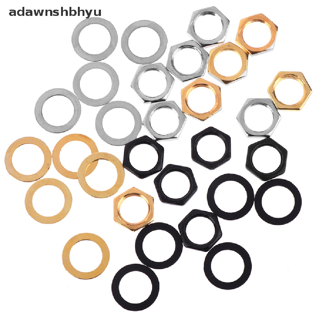 Adawnshbhyu 5Pcs output Gitar Listrik input jack socket Mur Pencuci Gasket part