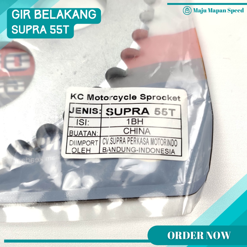gir blk gear 55T Gigi Tarik 55T HONDA Supra, Supra Fit Lama Gir Belakang - Rear Sprocket Gear SSS-3