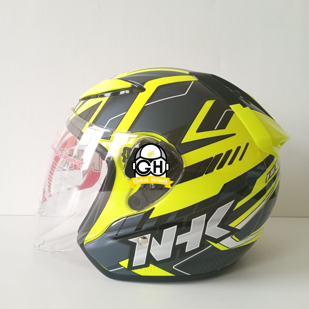 HELM NHK R6 PATROL YELLOW FLO SILVER NHK R-6 MOTIF PATROL YELLOW FLUORECENT SILVER