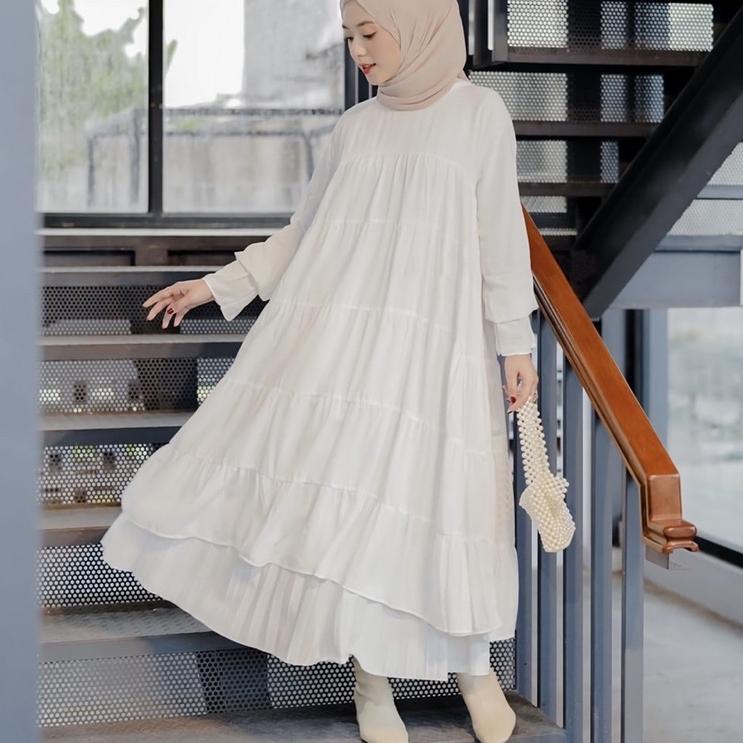 Terbaru Atasan tunik Cempaka Full Ruffle