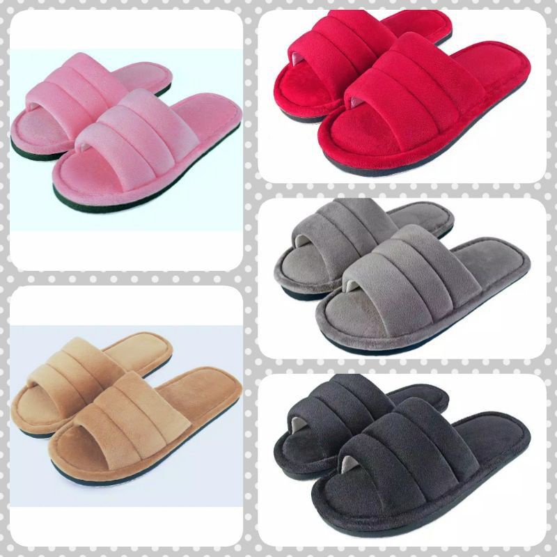 sendal rumah slop bulu sendal tidur pria wanita couple