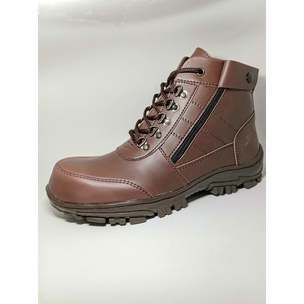 Sandra's Olshop - TERMURAH Sepatu Boots Pria 6 inchi Crocodile Morisey Hitam Coklat Tan Safety ujung besi kerja lapangan bikers hiking touring adventure berburu