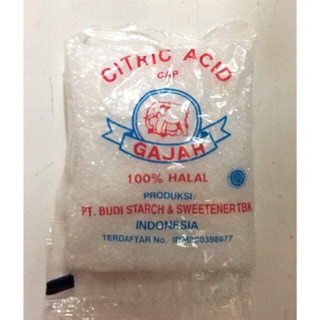 Citric Acid Cap Gajah Citrun Sitrun 50 Gram