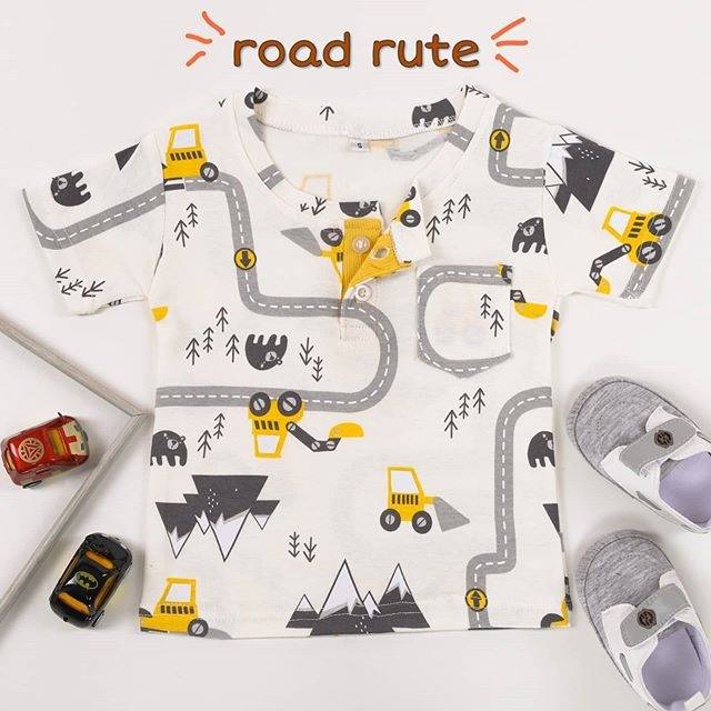 Button Printed Tee (5 pcs)
