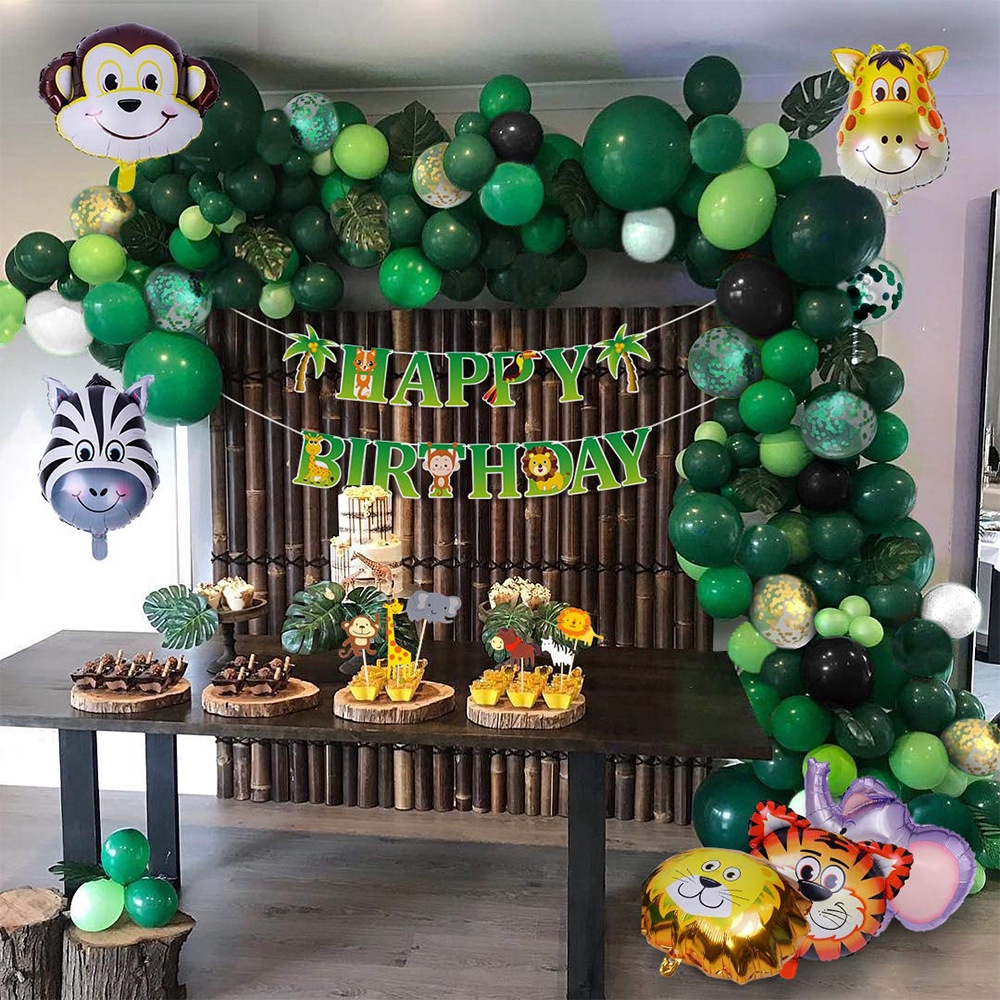  Set  Balonbanner Tema Binatang Hutan Untuk Dekorasi  Pesta 