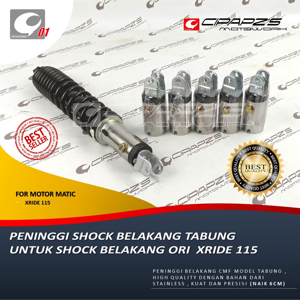 Peninggi shock belakang X Ride 115 model tabung