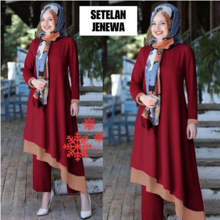 Tunik busui / atasan tunik murah / setelan baju wanita : setelan casual syari wanita model terbaru