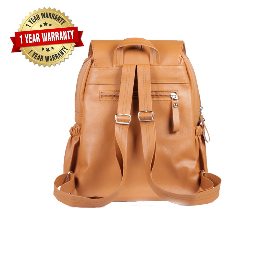 Tas Ransel Wanita Import Kantor Kerja Sekolah Kuliah Outdoor Trendy Koreaa - Warna Coklat