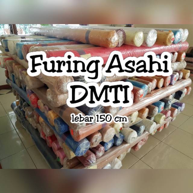 Kain Furing Asahi lebar double 150 cm DMTI polosan