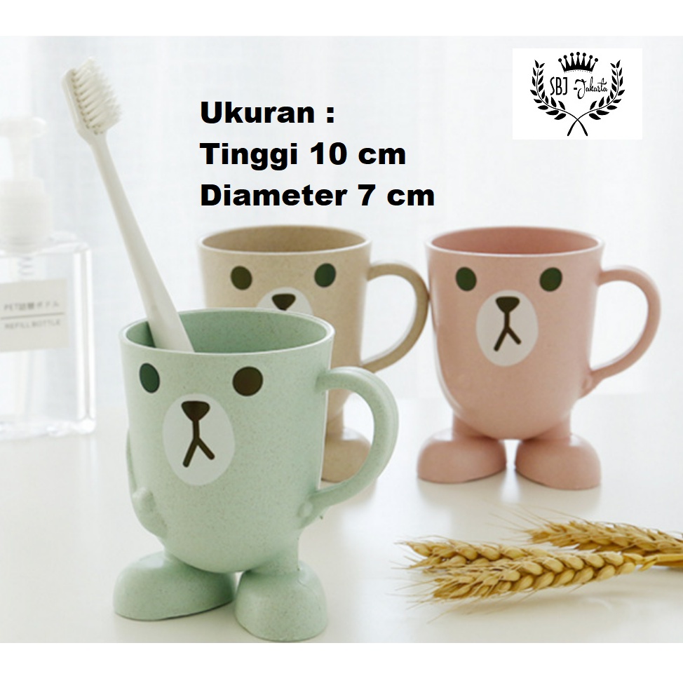 Gelas Cangkir Mug anak 100% bahan organik Rumput gandum Wheat Fiber Food Grade BPA FREE