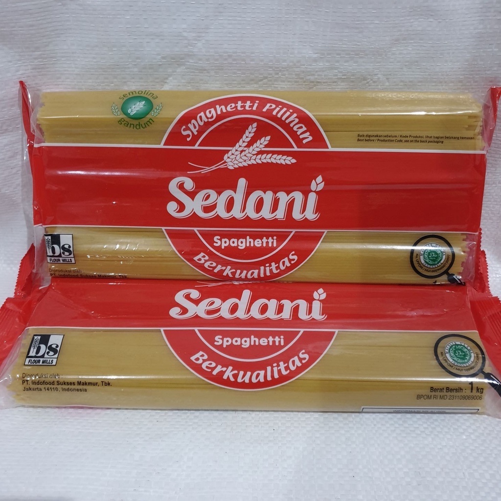 [Packs] pasta Spagheti merk SEDANI 1 kg by bogasari indofood - SEDSPA