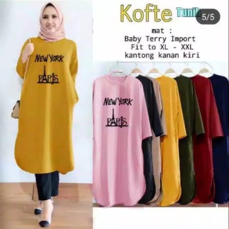 TUNIK JUMBO SAKU KIRI KANAN LD 110cm Promo Babyteri sablon