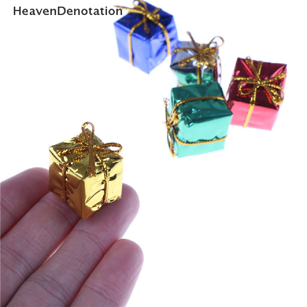 [HeavenDenotation] 10pcs Dollhouse Miniature Box Christmas Dollhouse Decoration Gift Toy