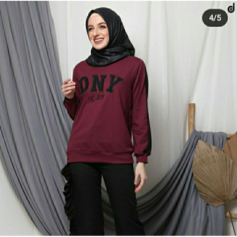 Sweatshirt purple and black by deenay style original