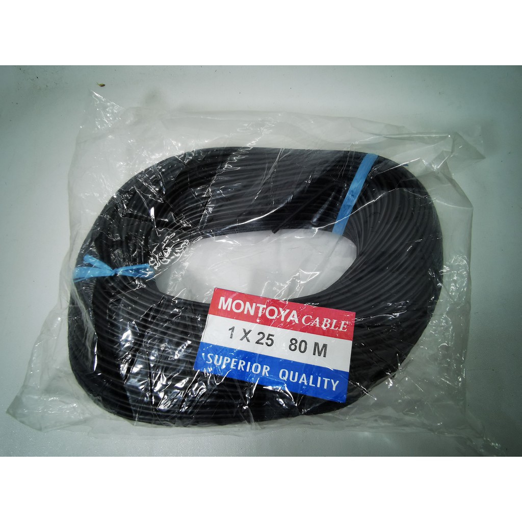 Kabel listrik Tunggal Serabut 1 x 25 Montoya 80 mtr per roll