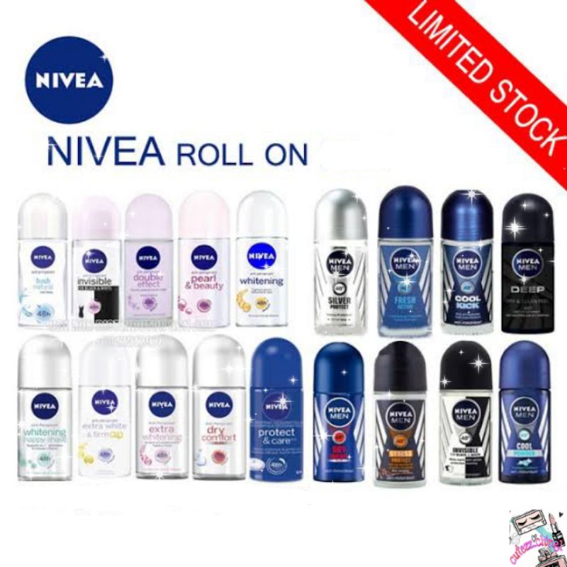 ☃️Cutezz_ching1☃️Nivea Deodorant Roll On Man/Woman 50ml