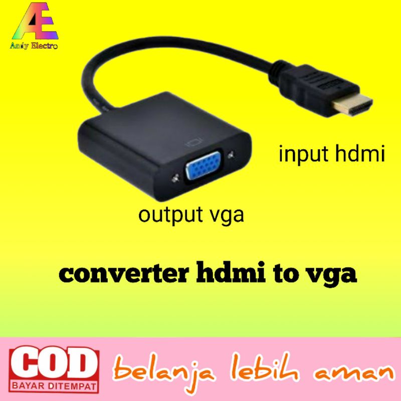 Jual CONVERTER HDMI TO VGA | KONVERTER HDMI TO VGA | SAMBUNGAN HDMI KE