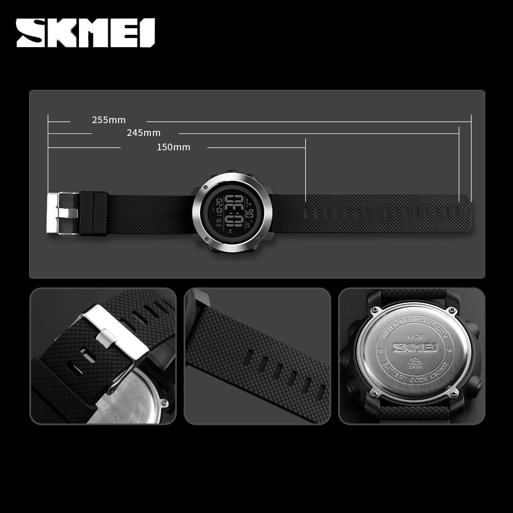 Jam Tangan Pria / SKMEI DG 1416 Stainless Steel Men / Jam Tangan Digital LED Original / SKMEI