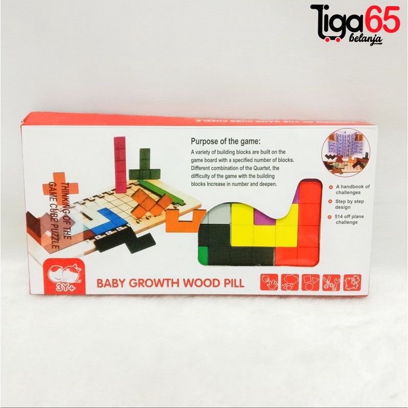 365 Mainan Edukasi Maenan Kayu Baby Growth Wood Pill / PUZZLE KAYU MWZ6012