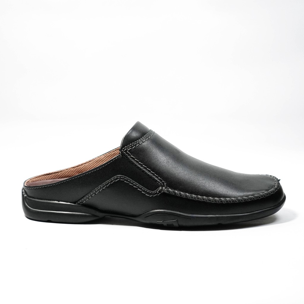 Sepatu Slop Kulit Pria Pakalolo Boots 868 B - Hitam