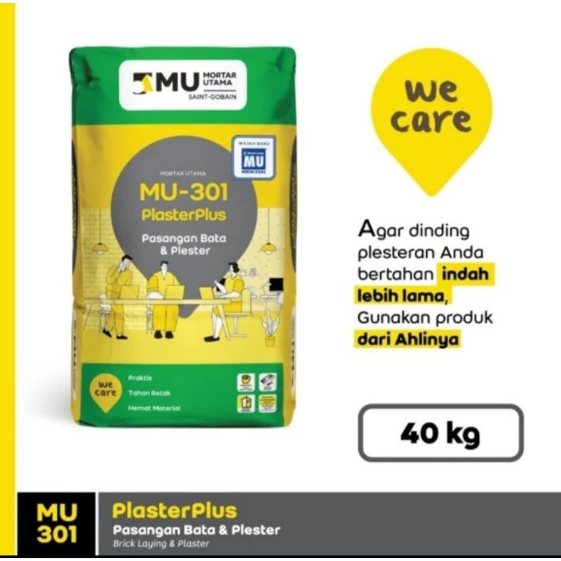Mortar Utama MU 301 Pasangan Bata & Plester Plasterplus MU301 - 40kg
