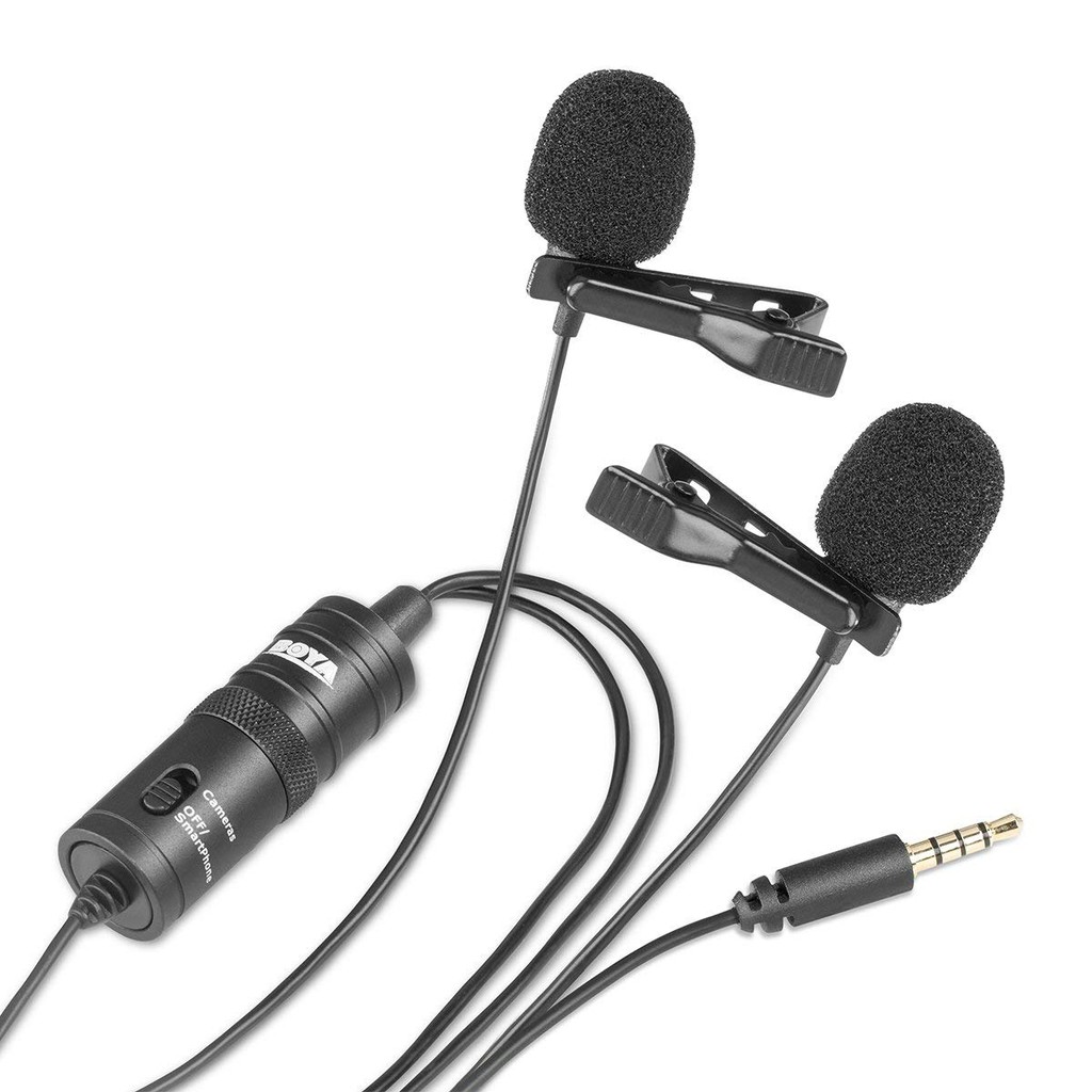 BOYA BY-M1DM Dual Lavalier Universal Microphone for Smartphone &amp; Camera