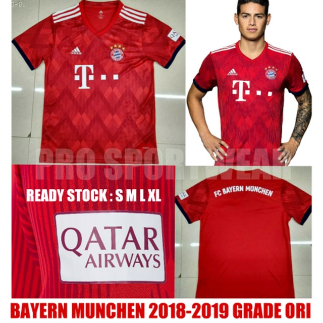 Jersey bola Munchen Home 2018-2019 grade ori