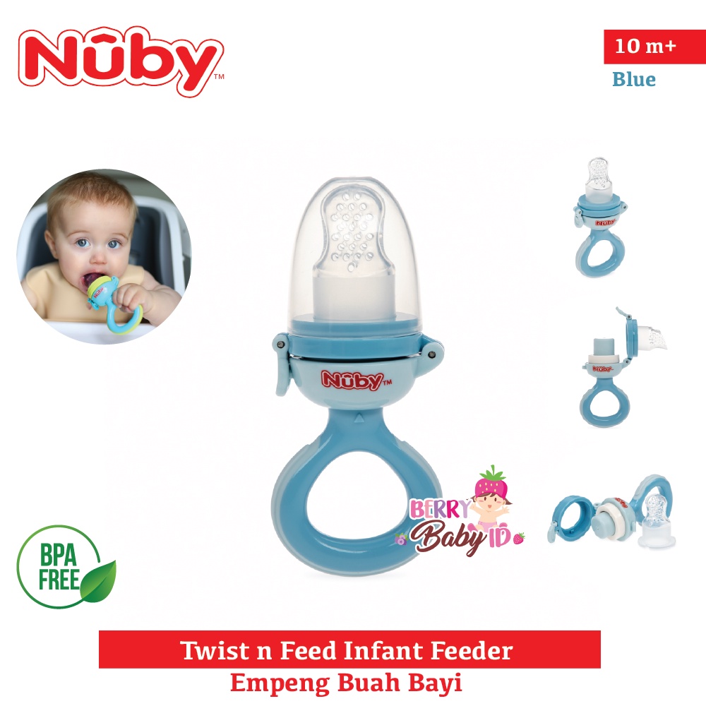 Nuby Twist n Feed Infant Feeder Fruit Feeder Empeng Buah Bayi BPA Free Berry Mart