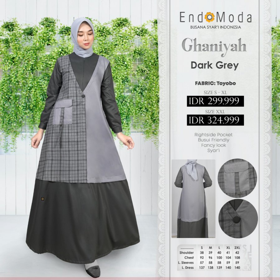 Gamis Dress By Edomoda Ghaniyah Terbaru