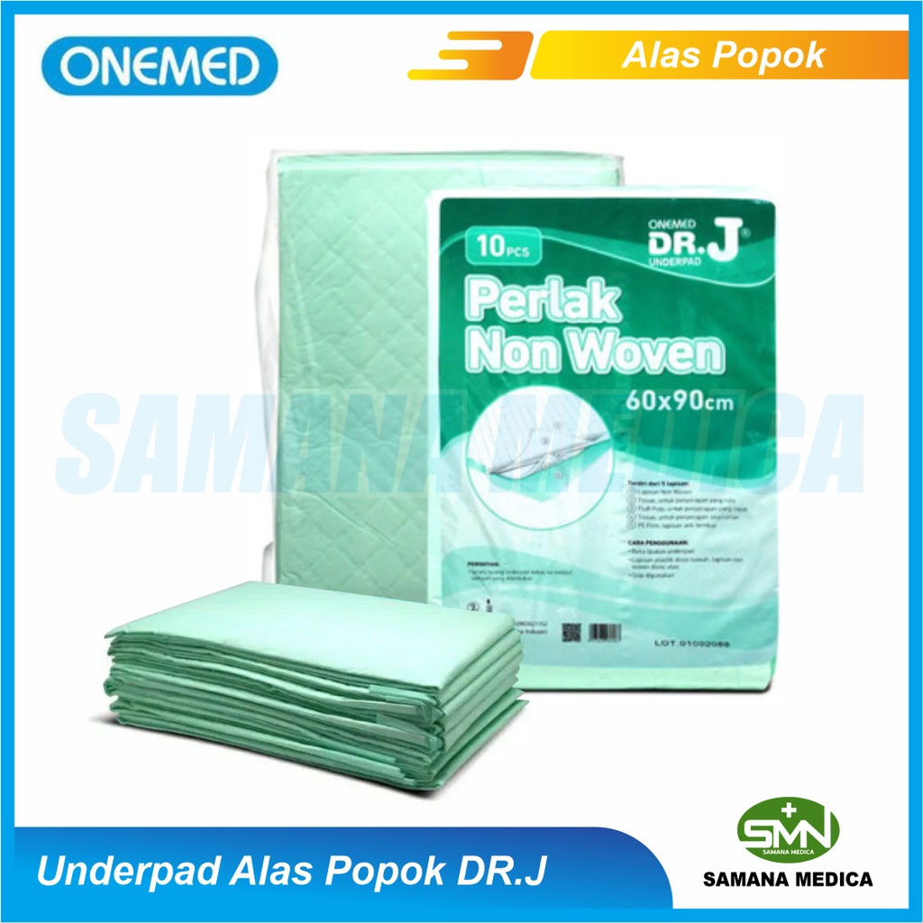 Underpad DR J Onemed perlak popok alas ompol harga murah 60x90 Isi 10pcs