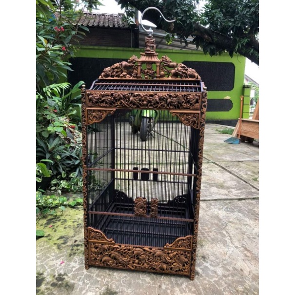 sangkar kotak, sangkar ukir, sangkar kacer, sangkar kenari