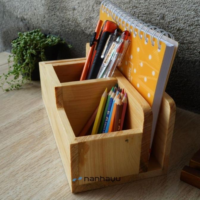 

stationary organizer kayu tempat pensil notebook dan alat kantor MURMER