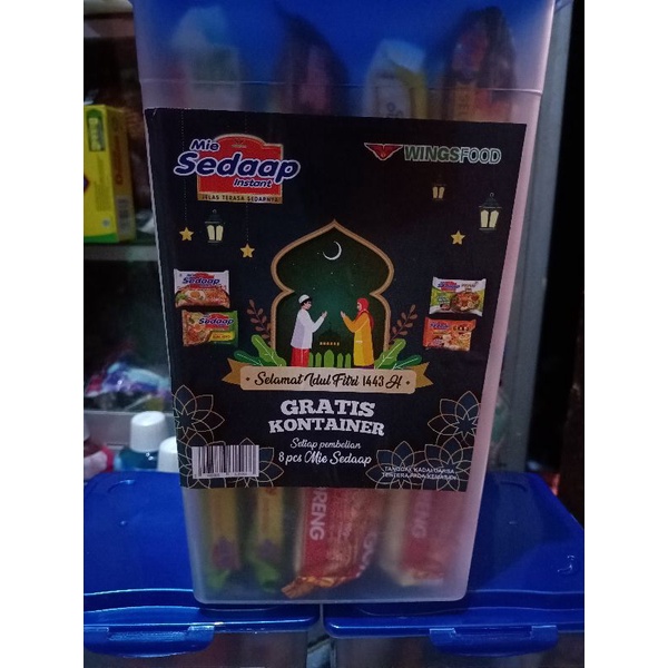 Sedap mie free kontainer 1pak isi 8pc mie sedap