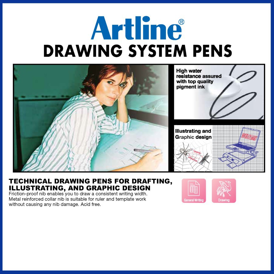 Artline Drawing Pen / Pena Gambar