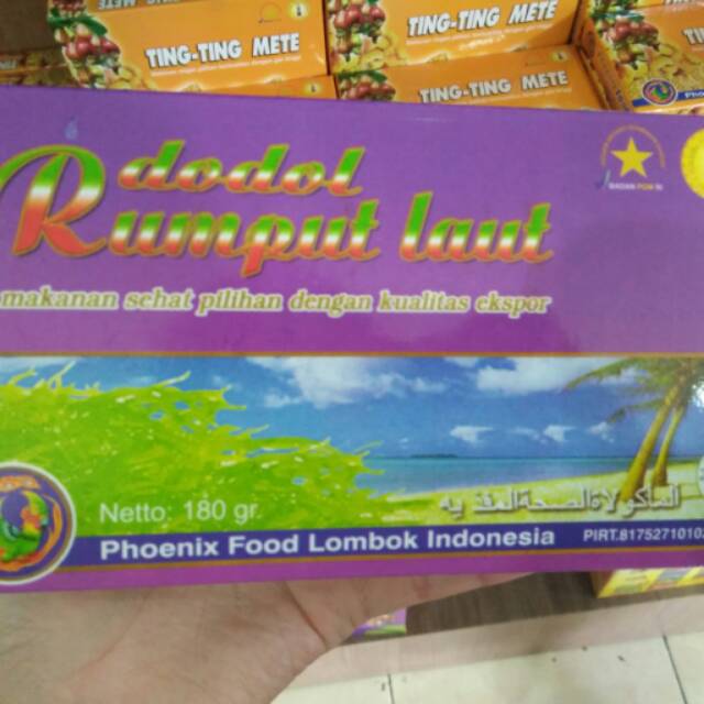 

dodol rumput laut Phoenix khas lombok - snack jajan camilan enak sehat cocok untuk kue lebaran