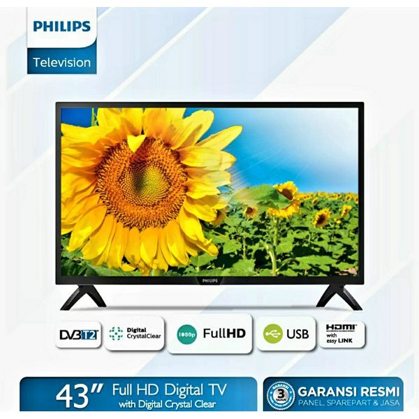 Penawaranspesial PHILIPS 43 inch DIGITAL LED FULL HD TV - 43PFT4002S Terjangkau