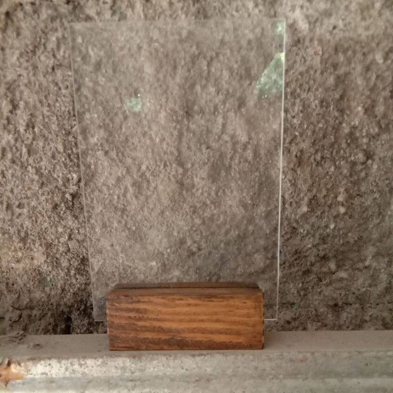 Wooden Stand / tatakan Akrilik kayu jati belanda rustic